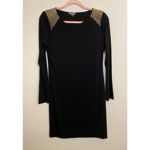 Vince Camuto Black dress with studded shoulders